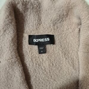 Express Long Sweater coat soft & warm 99% nylon 1% spandex brown color Size S